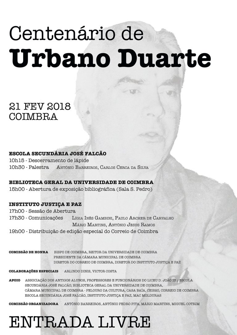 Urbano Duarte evocado no dia do 101.º aniversário